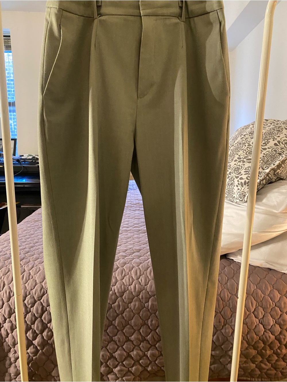 Women’s Olive Dress Cropped Dress Pants
